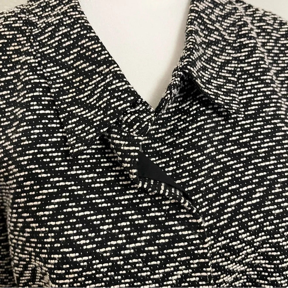 Zozo black & white tweed jacket with three-quarter length sleeves size medium - Picture 3 of 15